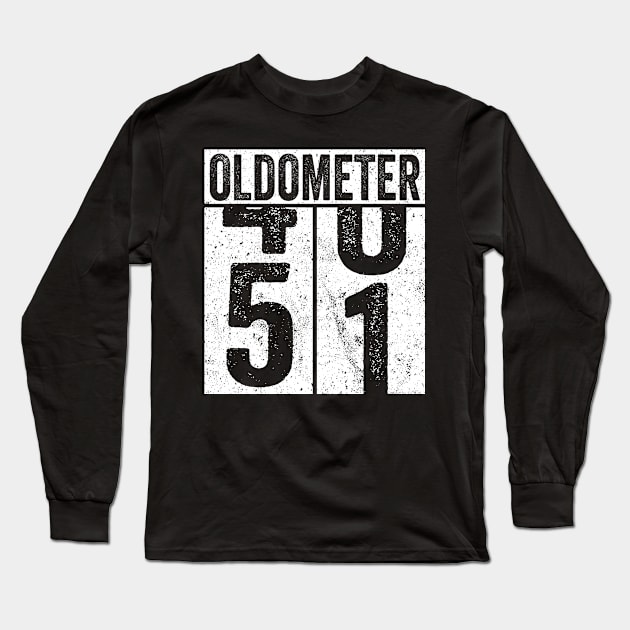 51 Years Old Oldometer Long Sleeve T-Shirt by Saulene